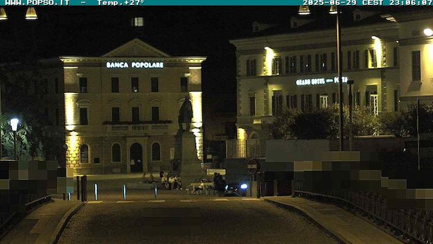 Piazza Garibaldi e la sede della BPS