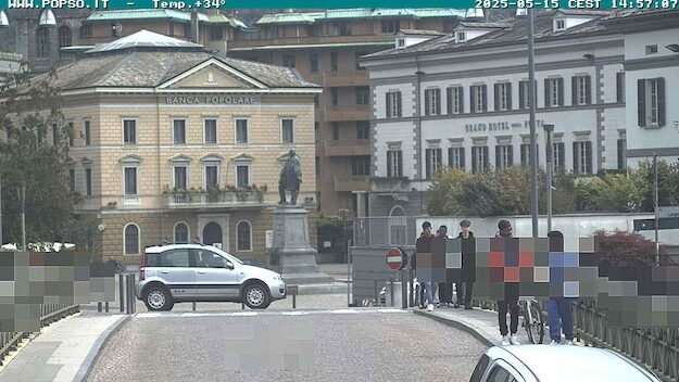 Piazza Garibaldi e la sede della BPS
