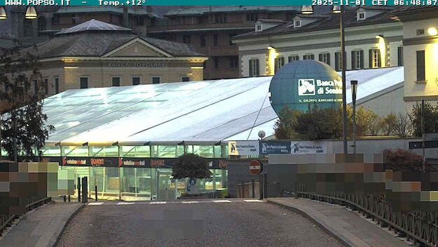 Piazza Garibaldi e la sede della BPS